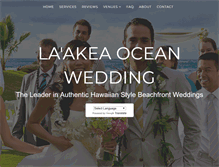 Tablet Screenshot of laakeaoceanwedding.com